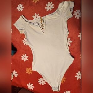 Scotty G brand white bodysuit, only worn once
